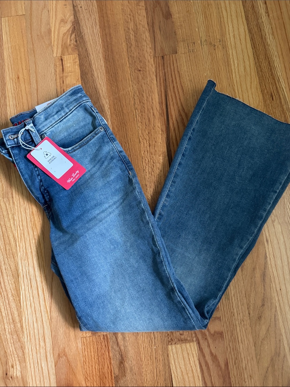 Lucky Brand Women's Blue Denim Jeans size 8/29 Ankle NWT Stevie High Rise Flare